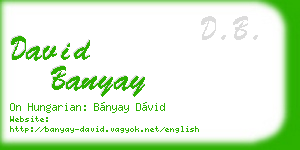 david banyay business card